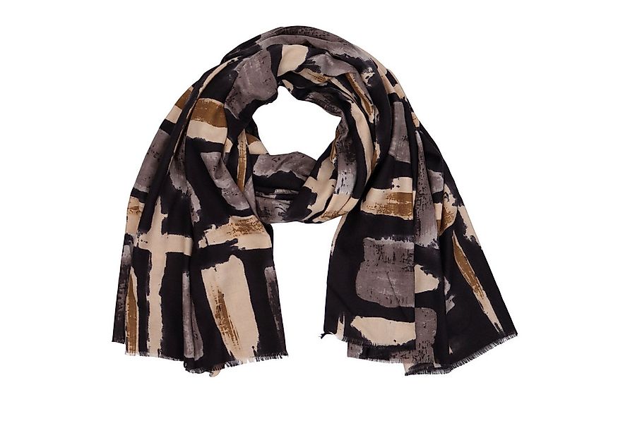 MIRROSI Modeschal weicher und warmer Schal Abstrakt mit Fransen, 90x180cm, günstig online kaufen