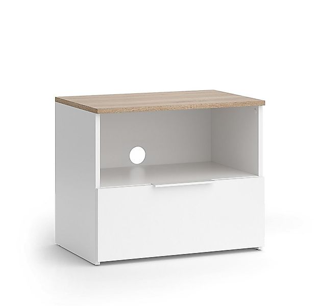 Vicco Lowboard Wido, Weiß/Sonoma, 60 x 50 cm mit Schublade (1 St) günstig online kaufen