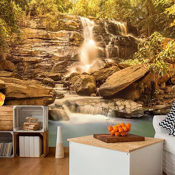 Selbstklebende Fototapete - Sunny Waterfall günstig online kaufen