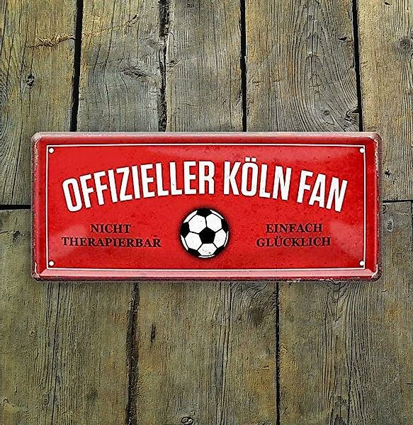 schilderkreis24 Metallschild Blechschild Offizieller Köln Fan 28x12cm günstig online kaufen