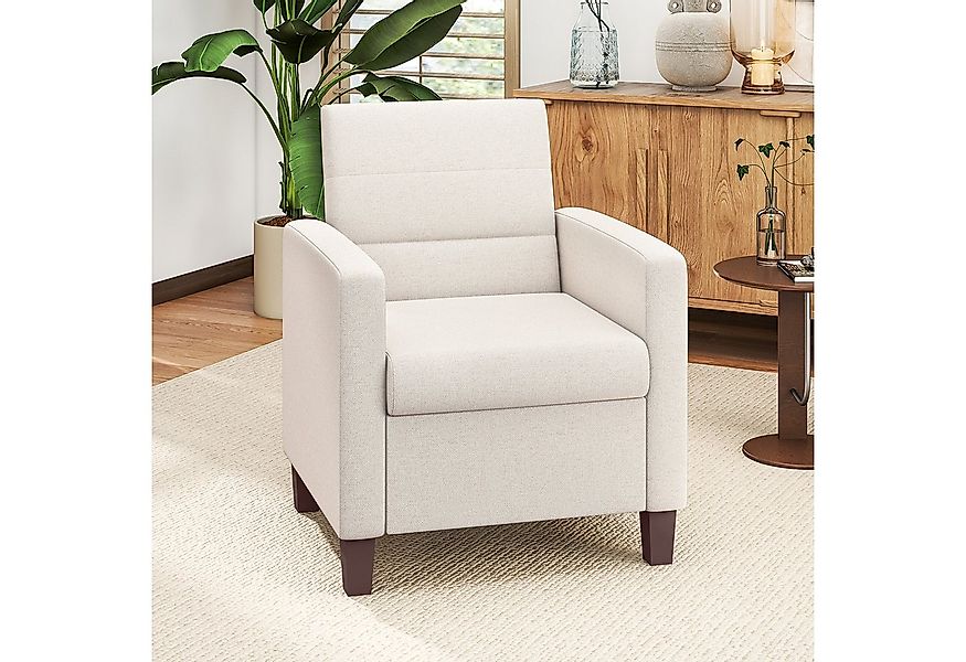 HOMCOM Sessel Loungesessel mit Armlehnen, Polstersessel mit Leinenoptik (Le günstig online kaufen