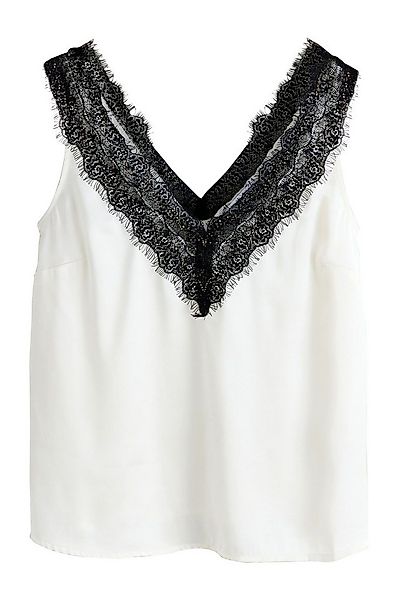 Next Blusentop Cami-Trägertop mit Spitze und Perlchen (1-tlg) günstig online kaufen