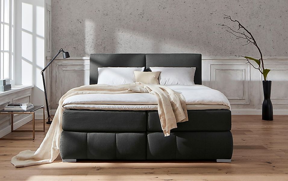 Home affaire Boxspringbett "Wehma" inkl. Topper in 3 verschiedenen Matratze günstig online kaufen