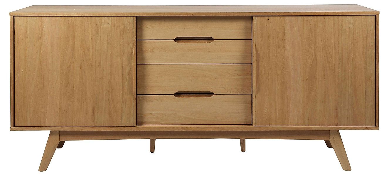 ACTONA GROUP Sideboard "Marte", Anrichte, Eiche/Furnier, 2 Schiebetüren, 4 günstig online kaufen