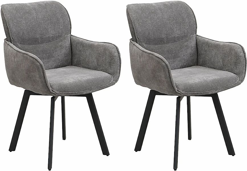 byLIVING Esszimmerstuhl "Rico" (Set) 2 Stk. Webstoff 360 Grad drehbar in ve günstig online kaufen