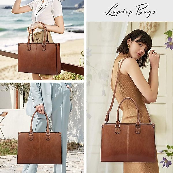 LuxusKollektion Laptoptasche Damen Laptoptasche Leder Schulter günstig online kaufen