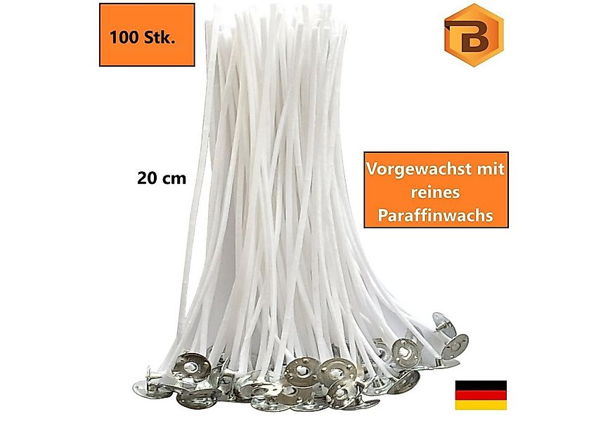 Bienenbiya Kerzenhalter Kerzendochte 100 Stk. 20 cm lang mit Metallfuß (100 günstig online kaufen