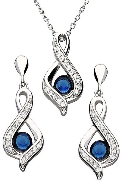 Limana Ohrring und Ketten Set Schmuckset 925 Silber hängende Ohrstecker Hal günstig online kaufen