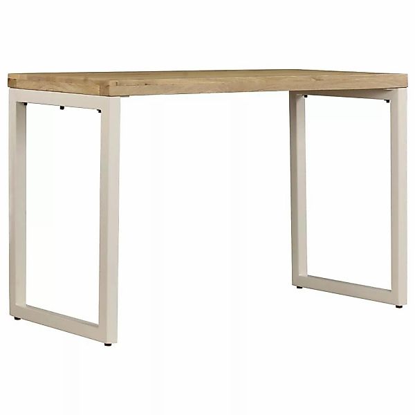 Esstisch 115 X 55 X 76 Cm Massivholz Mango Und Stahl günstig online kaufen