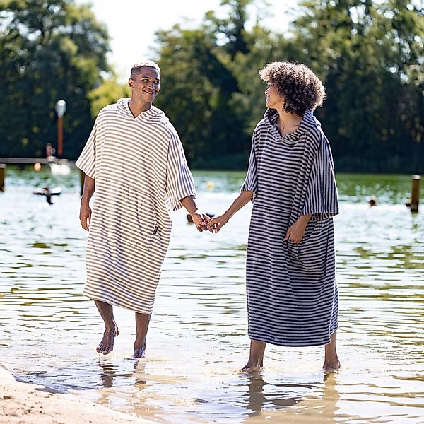HOMELEVEL Bademantel Badeponcho Unisex aus Baumwolle günstig online kaufen