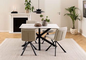 ACTONA GROUP Esstisch "Heaven" Tisch, Tischplatte aus Keramik, Kreuzgestell günstig online kaufen