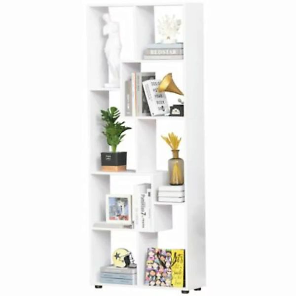 HOMCOM Bücherregal Modernes Design, mit Anti-Kippsicherung weiß günstig online kaufen