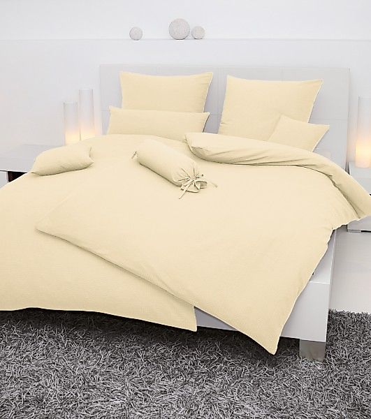 Janine Janine Mako-Soft-Seersucker Bettwäsche PIANO 0125 creme Größe:  200x günstig online kaufen