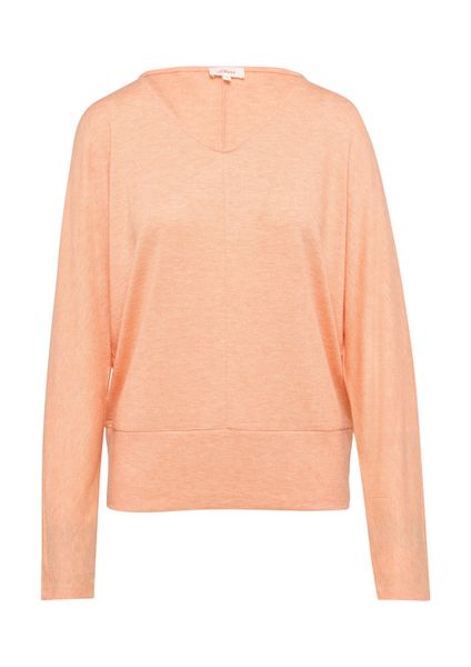 s.Oliver Langarmshirt T-Shirt Meliertes Langarmshirt mit günstig online kaufen