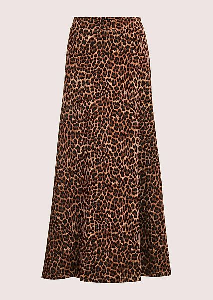 MADELEINE Maxirock "Maxirock Eleganter Samtrock im Leo-Design" Langer Samtr günstig online kaufen