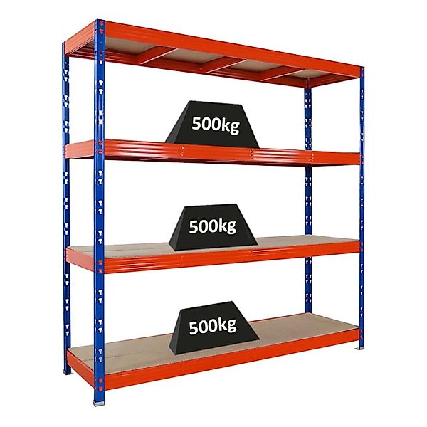 PROREGAL Profi Schwerlastregal Rhino HxBxT 200x200x60cm 4 Spanplatten-Ebene günstig online kaufen