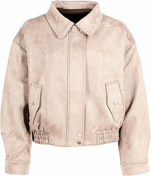 Mauritius Lederimitatjacke "2Waylina" mit Kapuze mit Falten, mit Druckknöpf günstig online kaufen