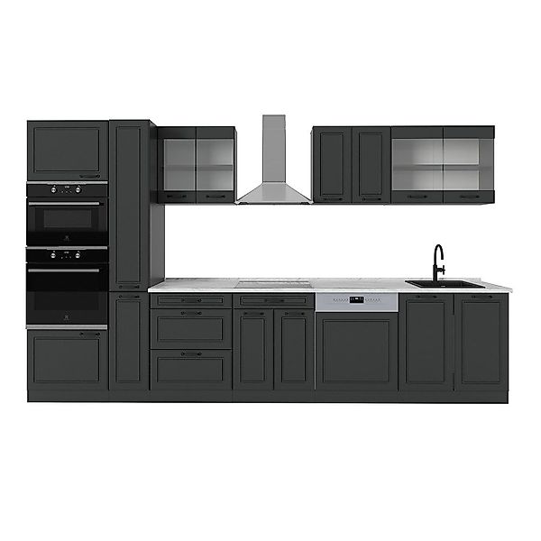 Vicco Küchenzeile R-Line, Anthrazit Landhaus/Anthrazit, 350 günstig online kaufen