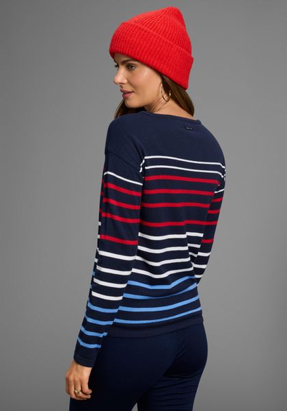 Laura Scott Streifenpullover Feinstrickpullover mit Rundhalsausschnitt günstig online kaufen
