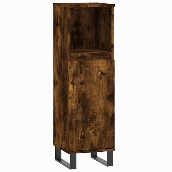 vidaXL Midischrank Badschrank Räuchereiche 30x30x100 cm Holzwerkstoff (1-St günstig online kaufen