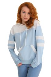 Bongual Kapuzensweatshirt Longsleeve zweifarbig Farbblock mit günstig online kaufen