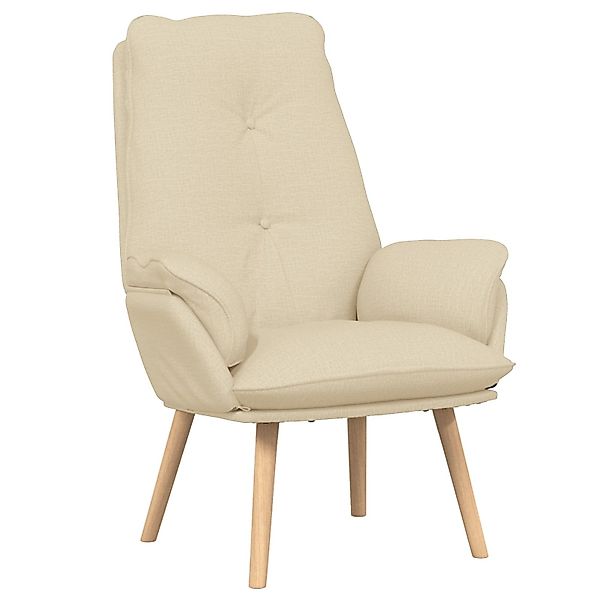 vidaXL Sessel Entspannungsstuhl Creme Stoff (1-St) günstig online kaufen