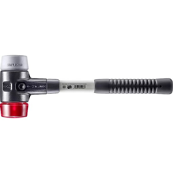 Halder Simplex Schonhammer Ø 60 mm TPE-mid Grau   Plastik Rot mit Verstärkt günstig online kaufen