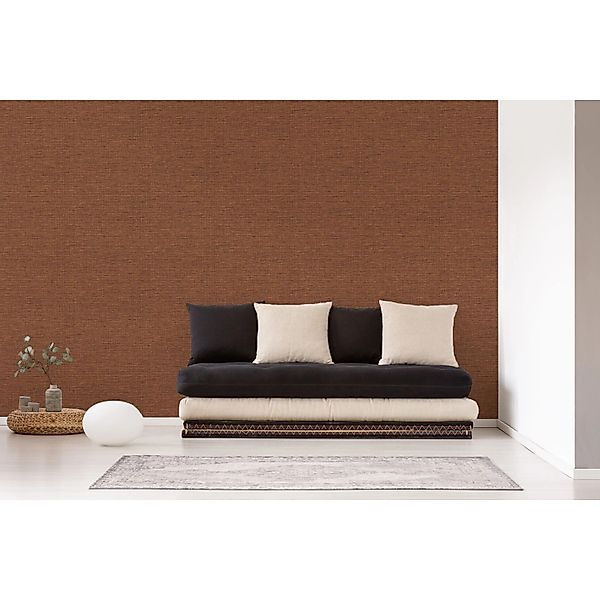 Livingwalls Tapete Uni Braun Rot und Orange 53 cm x 10,05 m AS-385278 günstig online kaufen