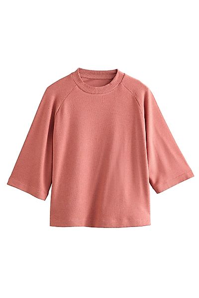 Next Rundhalspullover Kastiger Kurzarmpullover mit Rundhalsausschnitt günstig online kaufen