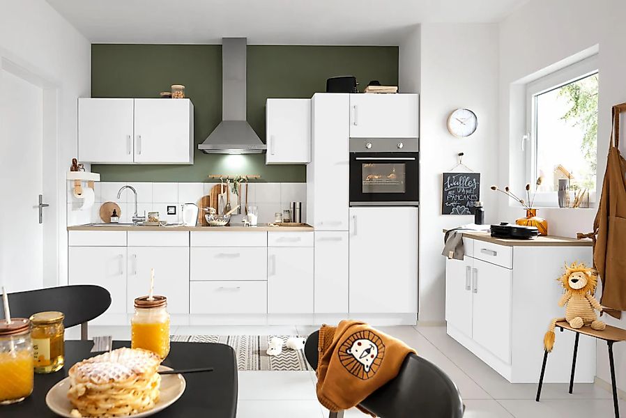 KOCHSTATION "KS-Gera" Breite 300 cm, wahlweise mit E-Geräten, mit Arbeitspl günstig online kaufen