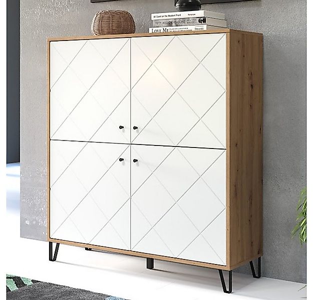 trendteam Hochschrank Touch Highboard Kommode Schrank Wohnzimmermöbel Stand günstig online kaufen