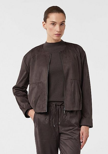 comma Funktionsjacke Indoor-Jacke Blouson in Veloursoptik günstig online kaufen