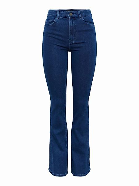 PIECES Pcpeggy Flared Jeans Damen Blau günstig online kaufen