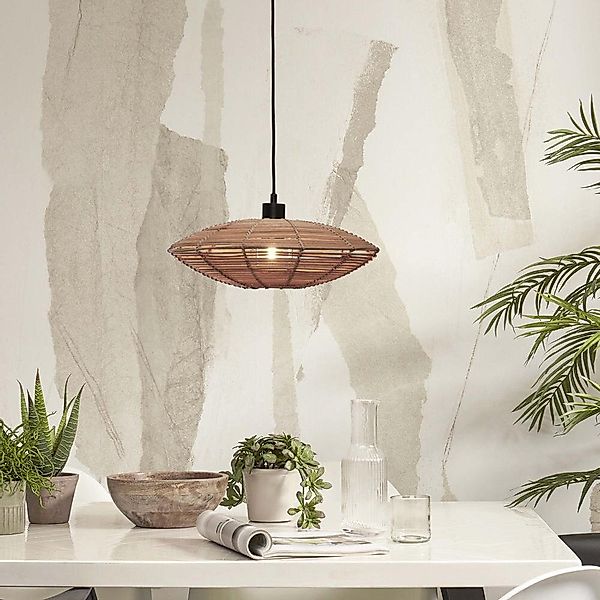 Pendelleuchte Tanami in Natur E27 400mm günstig online kaufen