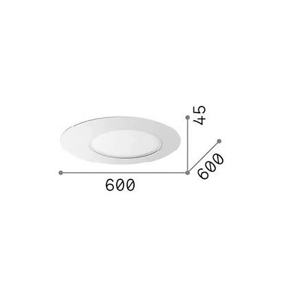 Ideal Lux LED-Deckenleuchte Iride, weiß, Ø 60 cm, Metall günstig online kaufen