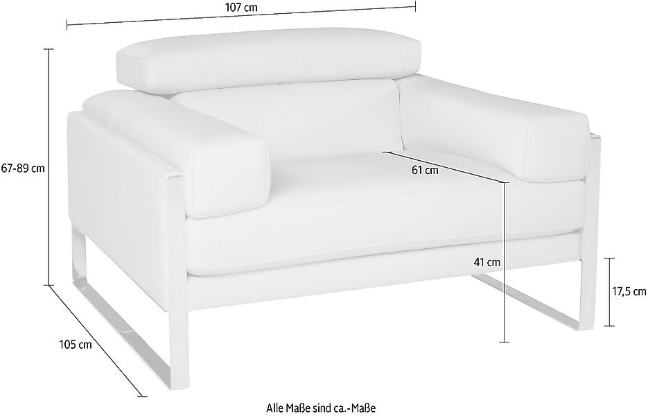 CALIA ITALIA Sessel »Romeo Loungesessel«, extravaganter Designsessel günstig online kaufen