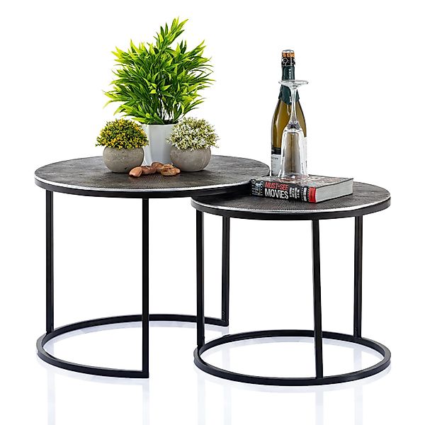 Amagohome Couchtisch Couchtisch Set 2-teilig ø günstig online kaufen