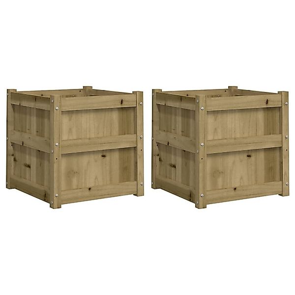 vidaXL Blumentopf Pflanzkübel 2 Stk. Kiefernholz günstig online kaufen