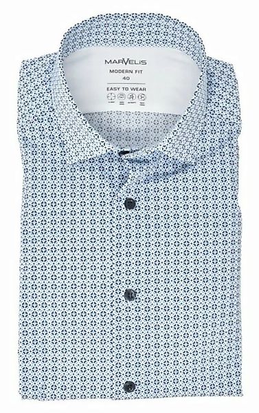 MARVELIS Businesshemd Easy To Wear Hemd - Modern Fit - Langarm - Muster - B günstig online kaufen