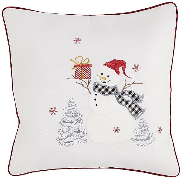 texpot Kissenhülle Stickerei Schneemann Dekokissen Sofakissen Weihnachten W günstig online kaufen