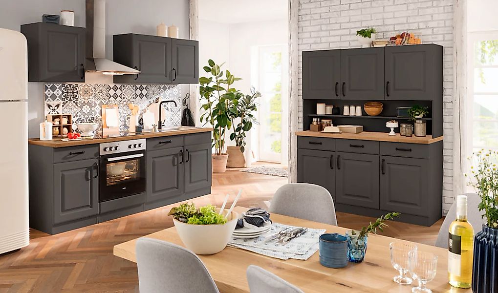 wiho Küchen Küchenzeile "Erla, TOPSELLER" mit E-Geräten, Breite 220 cm günstig online kaufen