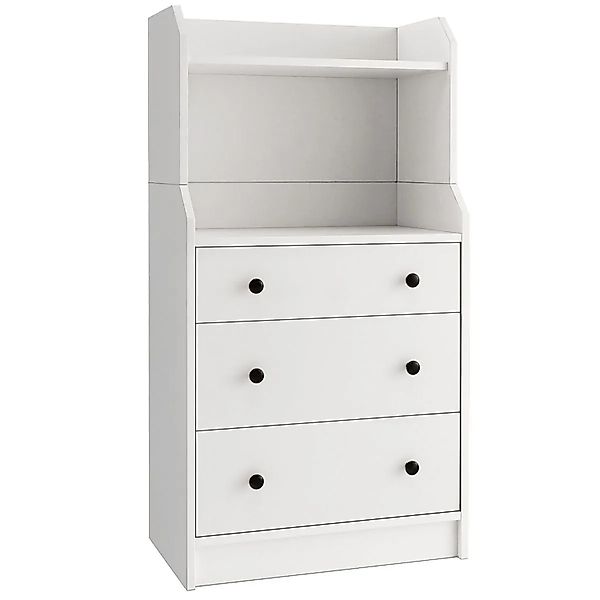 Costway Kommode 3 Schubladen Weiß Kippschutz günstig online kaufen