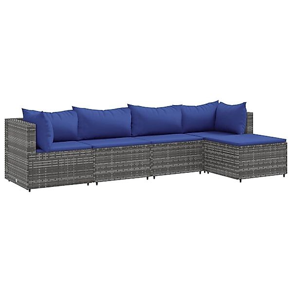 vidaXL Gartenlounge-Set 5-tlg. Garten-Lounge-Set mit Kissen günstig online kaufen