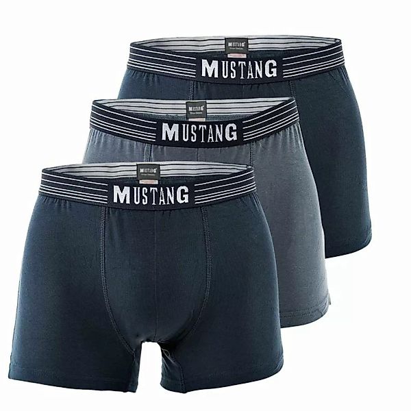 MUSTANG Herren Retroshorts 3er Pack - Boxershorts, Pants, True Denim Marine günstig online kaufen