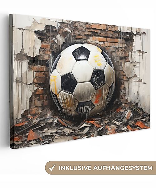 OneMillionCanvasses® Leinwandbild Fußball - Wand - günstig online kaufen