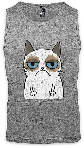 Urban Backwoods Tanktop Grumpy Cat II Ärmelloses T-Shirt Cats Katze Gatto G günstig online kaufen