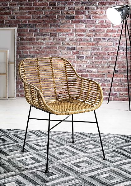SIT Rattanstuhl "Rattan Vintage", (Set), 2 St., mit Armlehnen, Shabby Chic, günstig online kaufen