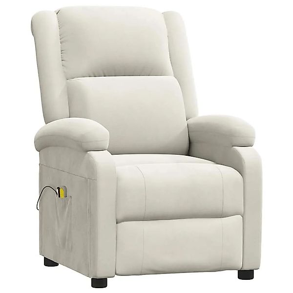 vidaXL Massagesessel Elektrisch Creme Samt 3098413 günstig online kaufen