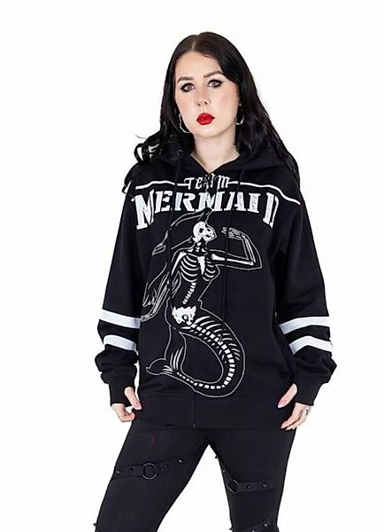 Heartless Kapuzensweatshirt Team Mermaid Hood Zombie Meerjungfrau Skelett günstig online kaufen