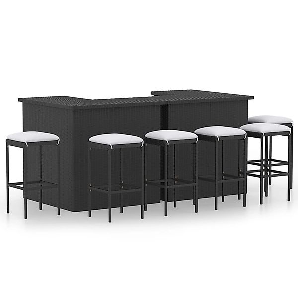 vidaXL Gartenlounge-Set 8-tlg. Gartenbar-Set mit Kissen günstig online kaufen